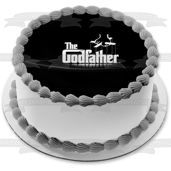 The Godfather Michael Corleone Black and White Edible Cake Topper Image ABPID27134 For Discount