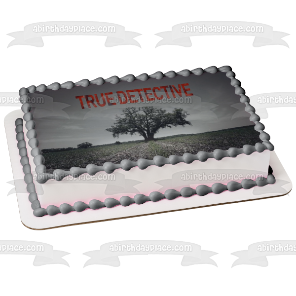 True Detective Field Tree Grey Sky Edible Cake Topper Image ABPID27176 Online now