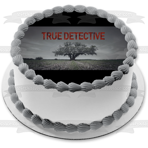 True Detective Field Tree Grey Sky Edible Cake Topper Image ABPID27176 Online now