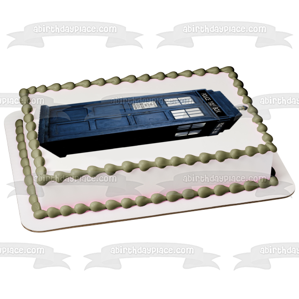 Doctor Who Tardis Time Traveling Machine Edible Cake Topper Image ABPID07852 Online