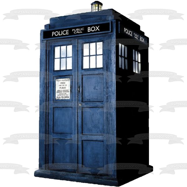 Doctor Who Tardis Time Traveling Machine Edible Cake Topper Image ABPID07852 Online