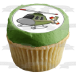 Cartoon Army Soldier Helicopter Emblem Tank Helmet Badge Edible Cupcake Topper Images ABPID00959 Supply