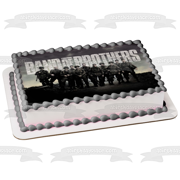 Band of Brothers Various Soldiers Black and White Edible Cake Topper Image ABPID27117 Online now