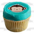 Baby Monkey Blue Yellow Backgrounds Edible Cupcake Topper Images ABPID01203 Sale