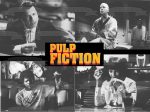 Pulp Fiction Jules Mia Wallace Vincent Butch Black and White Edible Cake Topper Image ABPID27171 Fashion