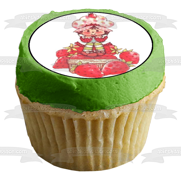 Strawberry Shortcake Edible Cupcake Topper Images ABPID04842 Cheap