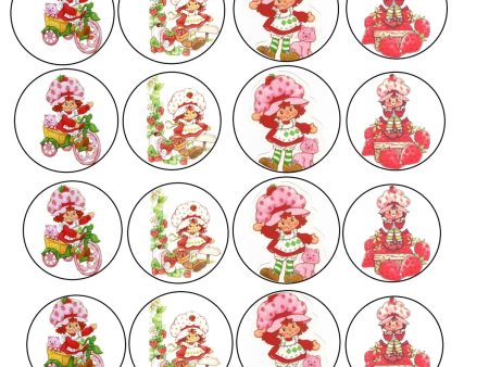 Strawberry Shortcake Edible Cupcake Topper Images ABPID04842 Cheap