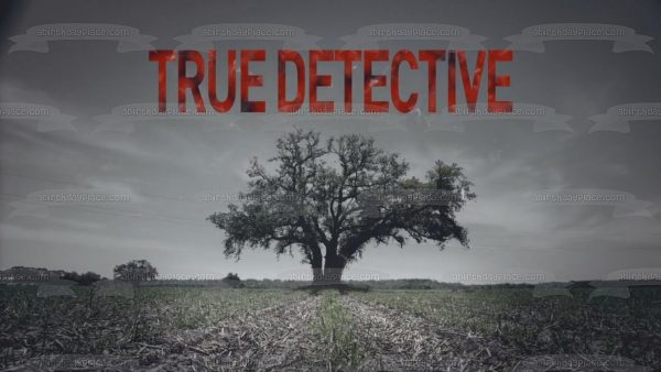 True Detective Field Tree Grey Sky Edible Cake Topper Image ABPID27176 Online now