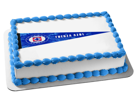 Cruz Azul Futbol Club, A.C, Mexican Football Club Logo Pennant Edible Cake Topper Image ABPID25505 Supply