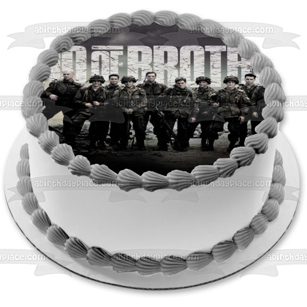 Band of Brothers Various Soldiers Black and White Edible Cake Topper Image ABPID27117 Online now