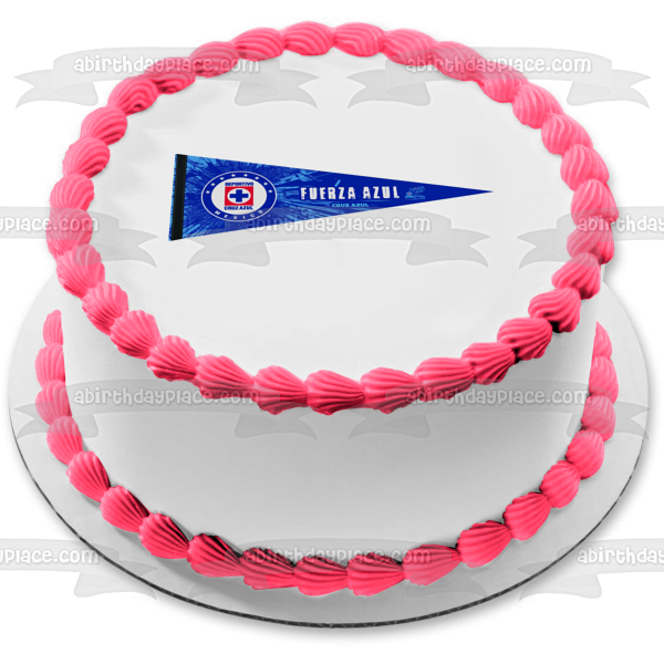 Cruz Azul Futbol Club, A.C, Mexican Football Club Logo Pennant Edible Cake Topper Image ABPID25505 Supply