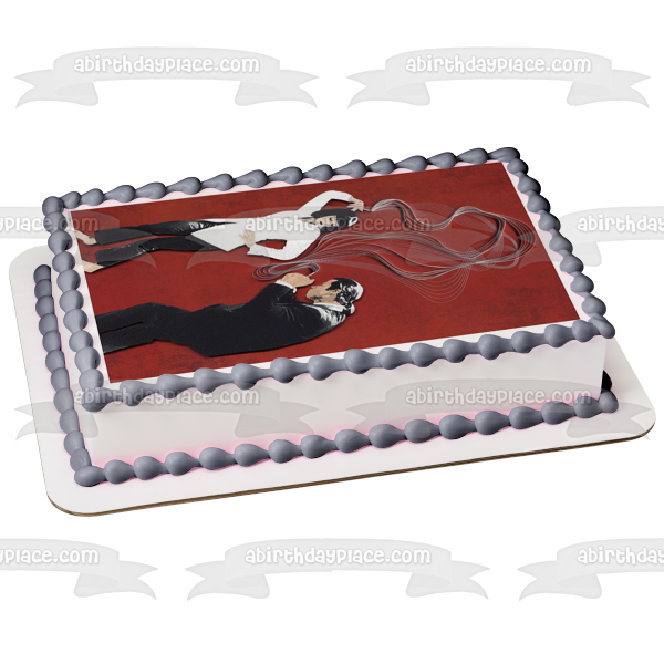 Pulp Fiction Vincent Mia Wallace Dancing Red Background Edible Cake Topper Image ABPID27149 on Sale