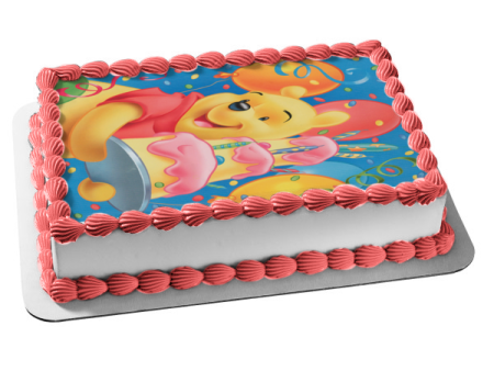 Disney Winnie the Pooh Pooh Bear Cake Balloons Edible Cake Topper Image ABPID09299 Discount