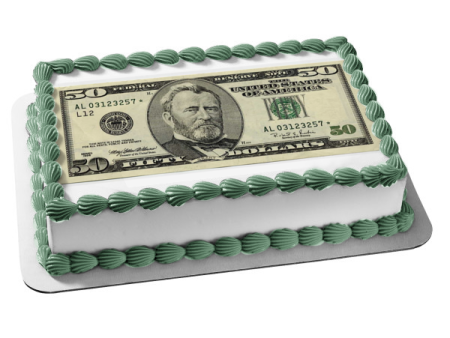 50 Dollar Bill the United States of America $50 Edible Cake Topper Image ABPID09416 Online