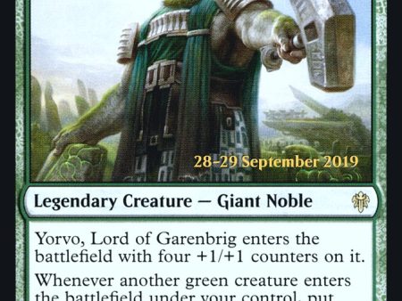 Yorvo, Lord of Garenbrig  [Throne of Eldraine Prerelease Promos] For Discount