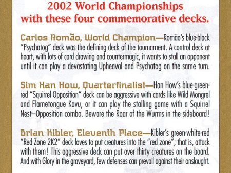 2002 World Championships Ad [World Championship Decks 2002] Online now