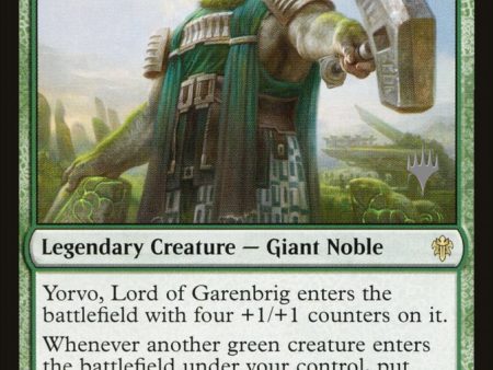 Yorvo, Lord of Garenbrig (Promo Pack) [Throne of Eldraine Promos] For Sale