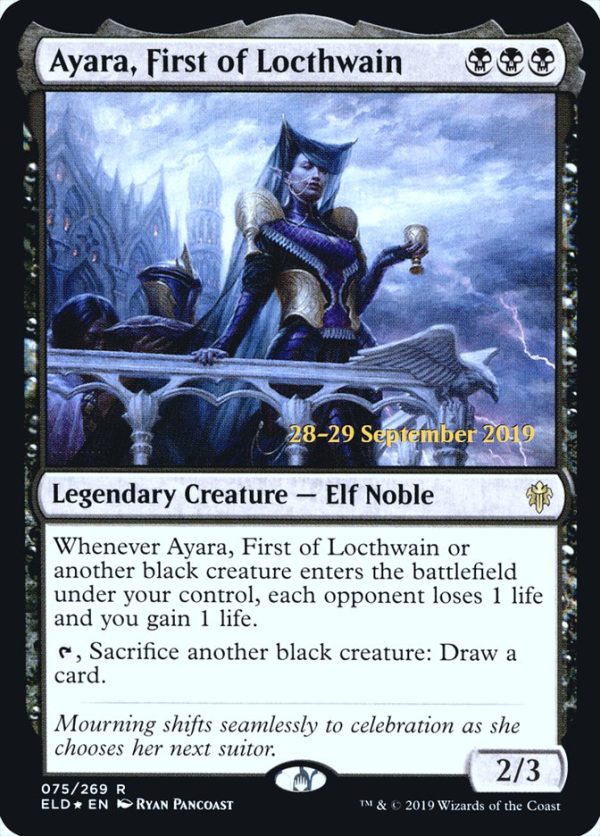 Ayara, First of Locthwain  [Throne of Eldraine Prerelease Promos] Cheap