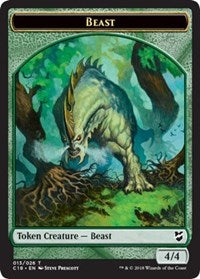 Beast (013)    Plant Double-sided Token [Commander 2018 Tokens] Discount