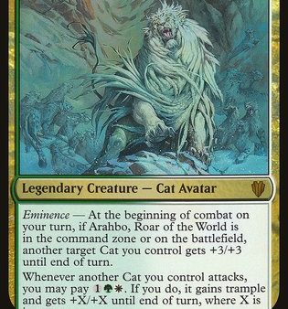 Arahbo, Roar of the World (Commander 2017) [Commander 2017 Oversized] Online now