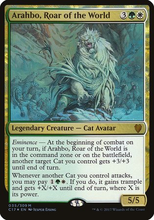 Arahbo, Roar of the World (Commander 2017) [Commander 2017 Oversized] Online now