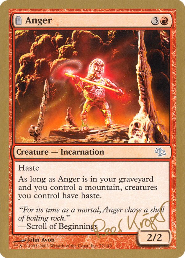 Anger (Peer Kroger) [World Championship Decks 2003] Fashion